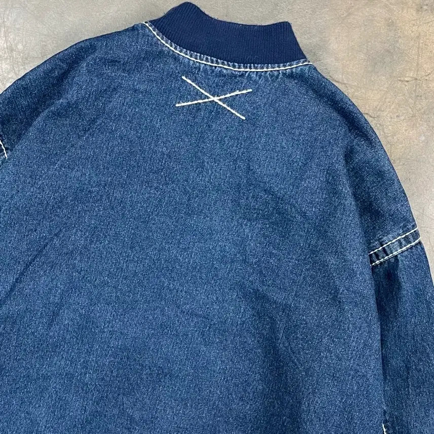 [BUNJANG] True Religion Code Red Indigo Denim Jacket / 트루 릴리전 코드레드 인디고 스티치 데님 자켓