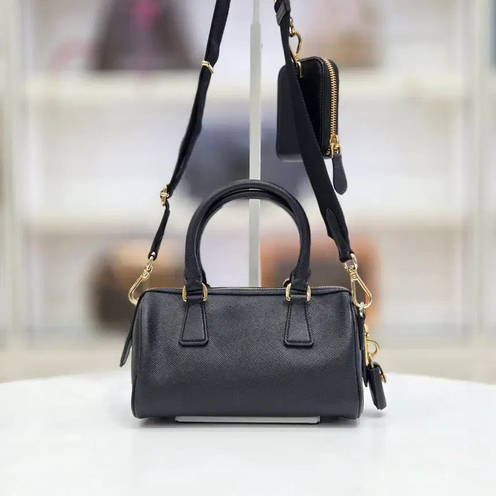 [BUNJANG] Prada Saffiano Lux Triangle Logo Top Handle Tote Shoulder Bag 1BB846 / 프라다 사피아노 럭스 삼각로고 탑핸들 토트 숄더백 1BB846