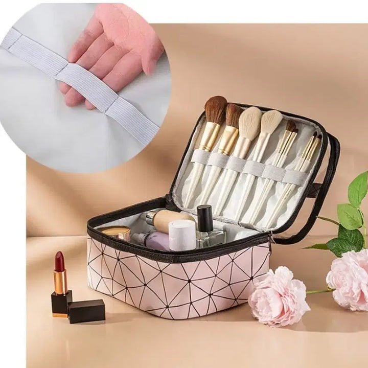 [BUNJANG] Transparent Makeup Cosmetic Pouch / 2단 투명 메이크업 화장품 파우치