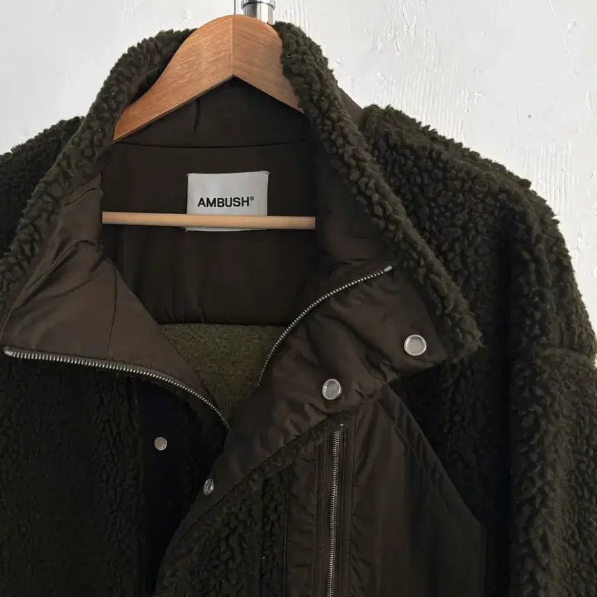 [BUNJANG] AMBUSH Two-Tone Fleece Full-Zip Jacket / AMBUSH 앰부쉬 투톤 플리스 풀집 자켓