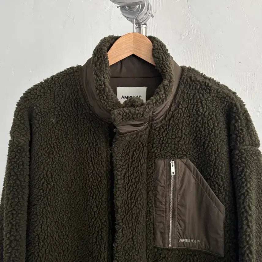 [BUNJANG] AMBUSH Two-Tone Fleece Full-Zip Jacket / AMBUSH 앰부쉬 투톤 플리스 풀집 자켓