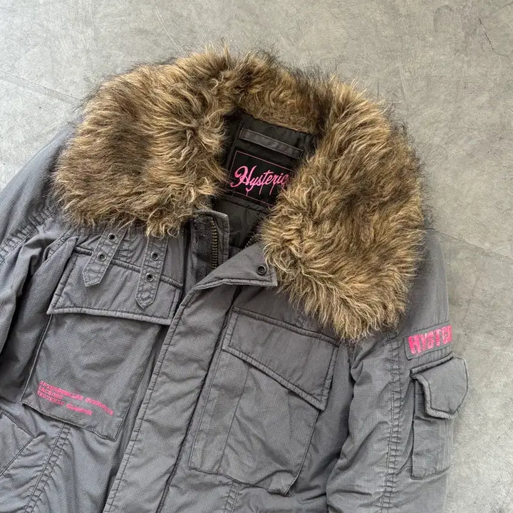 [BUNJANG] Hysteric Glamour PrimaLoft Trimmed Military Jacket / Hysteric Glamour 히스테릭글래머 프리마로프트퍼 트리밍 밀리터