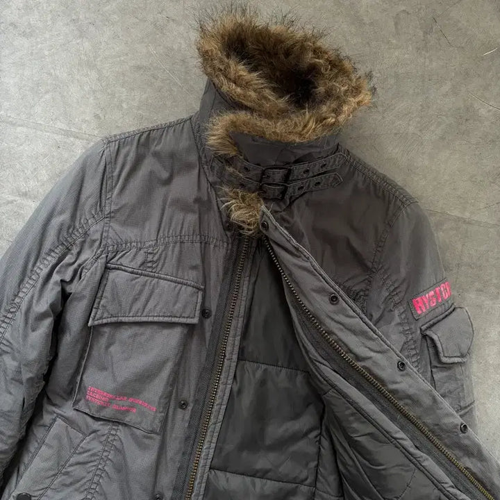 [BUNJANG] Hysteric Glamour PrimaLoft Trimmed Military Jacket / Hysteric Glamour 히스테릭글래머 프리마로프트퍼 트리밍 밀리터