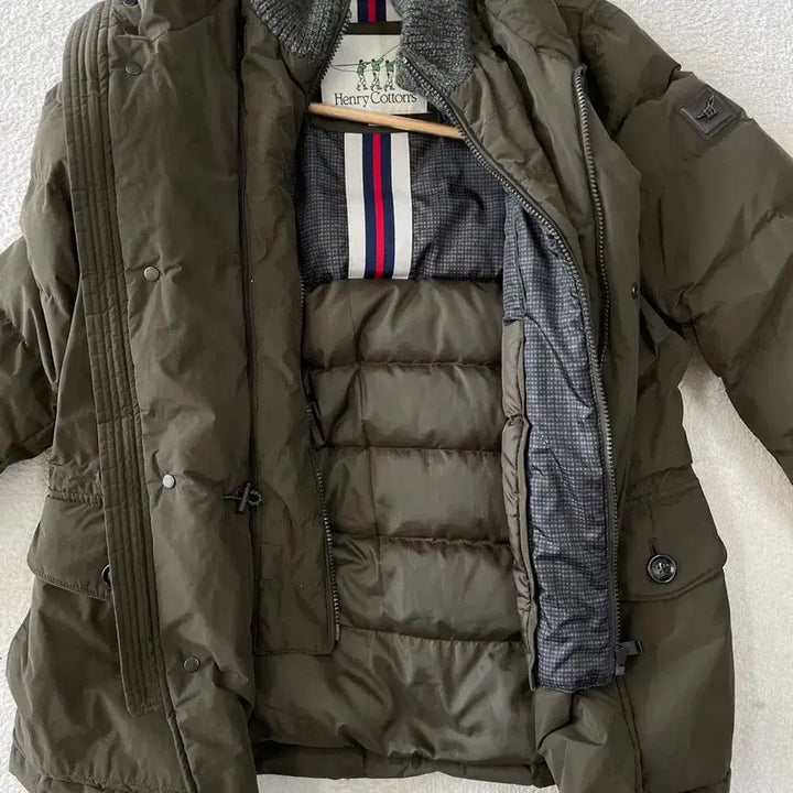 [BUNJANG] Henry Cotton Cruiser Down Padded Jacket (Khaki) / M 헨리코튼 크루저 다운 패딩자켓 95