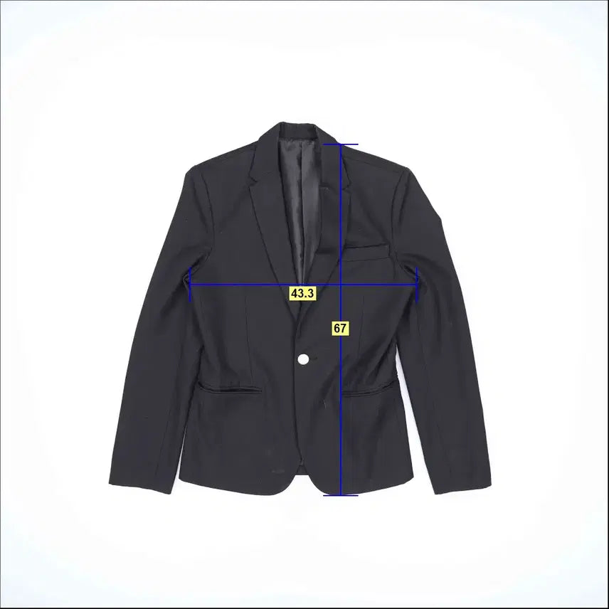 [BUNJANG] Black Blazer Jacket / [S] 고급 여성 블랙 블레이저 자켓 1229H1