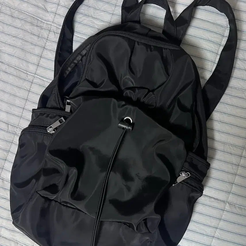 [BUNJANG] Optenso Nylon String Backpack / 옵텐소 나일론 스트링 백팩 가방 1사이즈