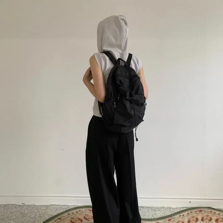 [BUNJANG] Optenso Nylon String Backpack / 옵텐소 나일론 스트링 백팩 가방 1사이즈