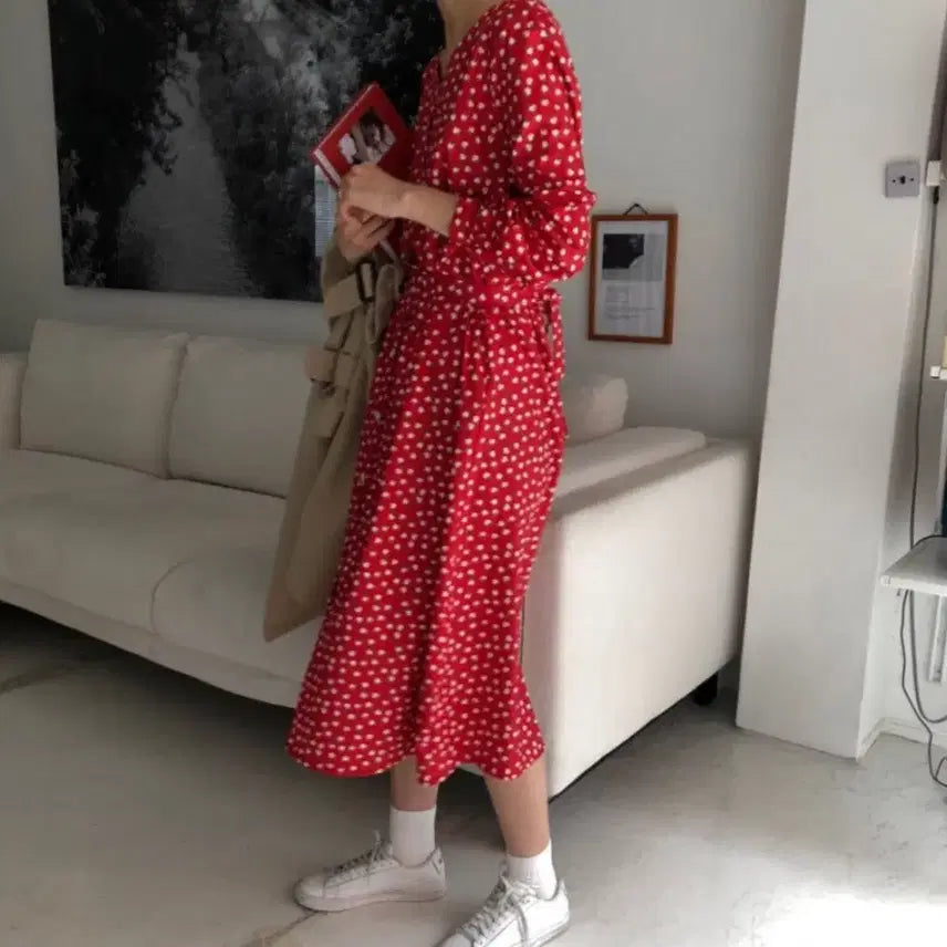 [BUNJANG] Salon de Byme Vintage Red Two-Way Dress / 살롱드바이미 레드 원피스