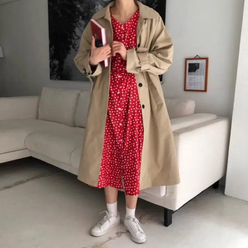 [BUNJANG] Salon de Byme Vintage Red Two-Way Dress / 살롱드바이미 레드 원피스