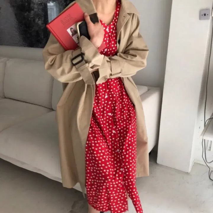 [BUNJANG] Salon de Byme Vintage Red Two-Way Dress / 살롱드바이미 레드 원피스