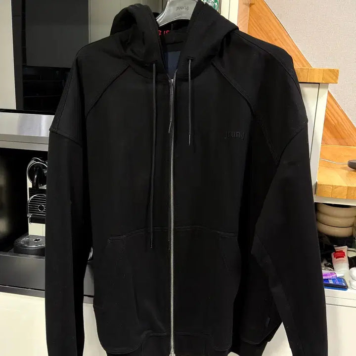 [BUNJANG] Juun.J Double Layered Hoodie Zip-up (Black) - Size M / 준지 더블 레이어드 후드 집업 M사이즈 팝니다.