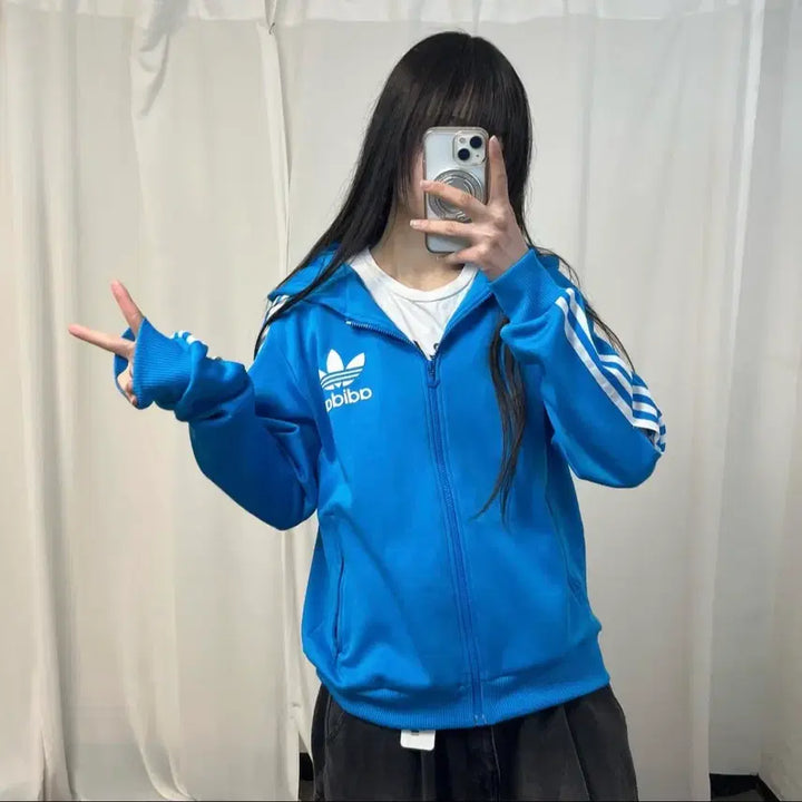 [BUNJANG] Adidas Sky Blue Hoodie / 아디다스 포카리 후드플락
