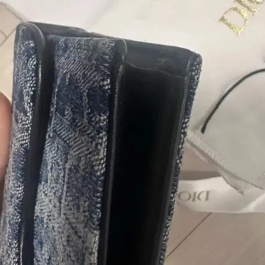 [BUNJANG] Dior Saddle Denim Oblique Jacquard Wallet / 디올 새들 데님 오블리크 자카드 지갑 풀구성