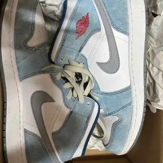 [BUNJANG] Jordan 1 Mid SE French Blue Fire Red Sneakers / 조던 미드 1 se 프렌치블루 파이어 레드 dr6235-401