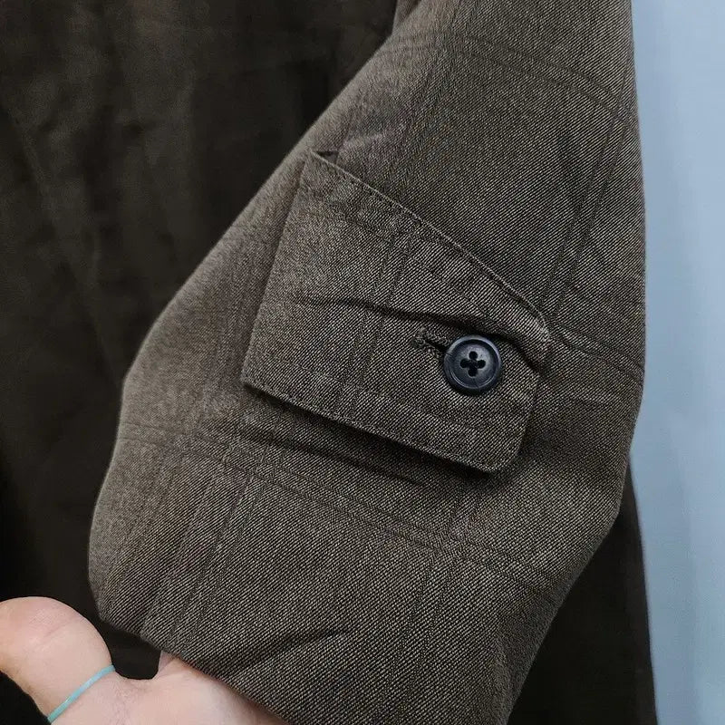 [BUNJANG] Vintage Classic Balmacaan Utility Trench Jacket / 빈티지 클래식 워크 발마칸 유틸리티 트렌치 자켓