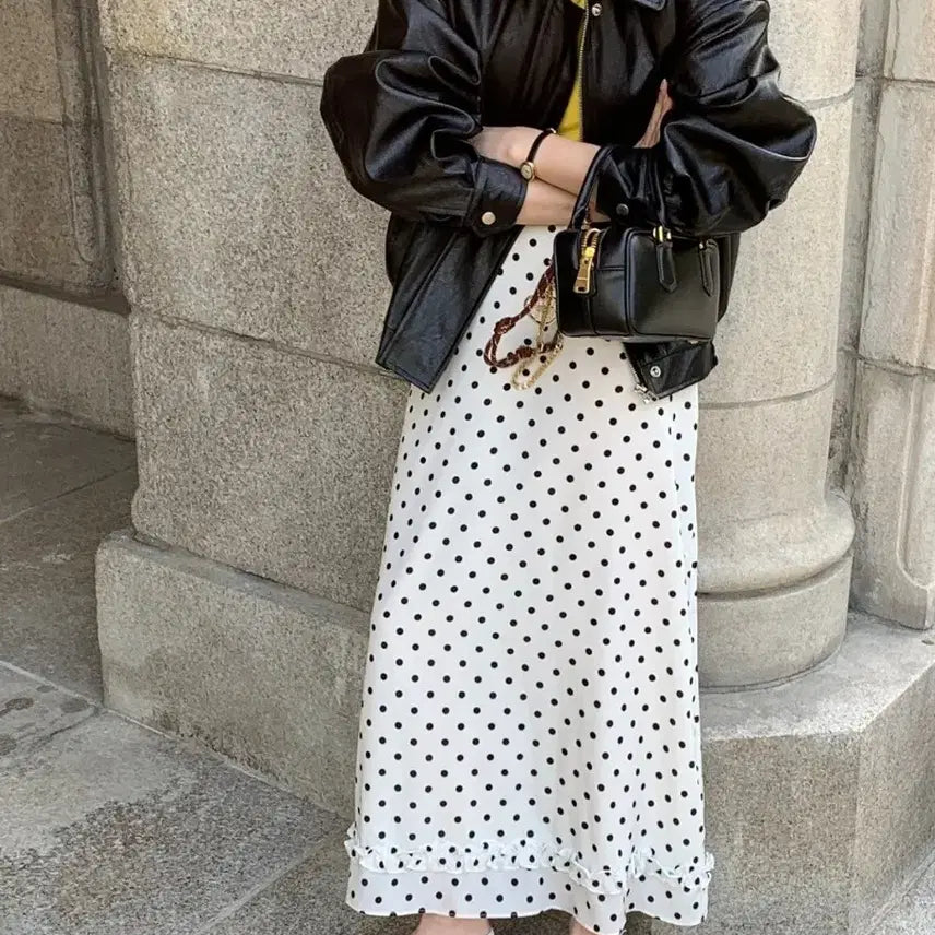 [BUNJANG] Byssiny Dot Frill Skirt / 바이씨니_제작 도트프릴sk