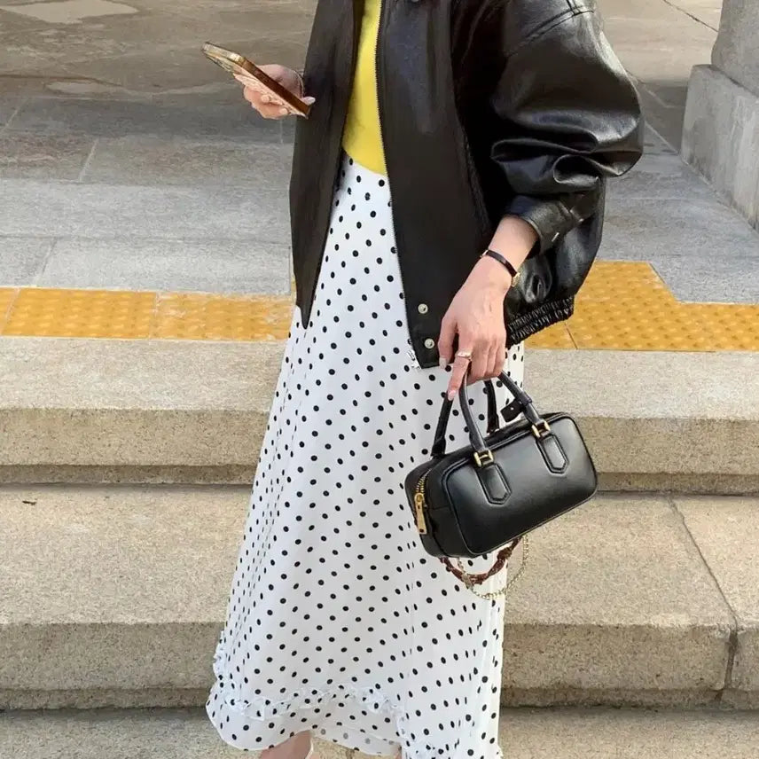 [BUNJANG] Byssiny Dot Frill Skirt / 바이씨니_제작 도트프릴sk