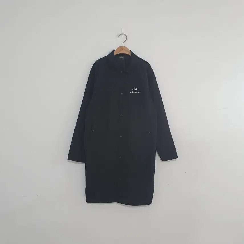 [BUNJANG] Eider Big Logo Black Windbreaker Long Jacket / No.26030105 아이더 빅로고 블랙 바람막이 롱자켓 롱코트