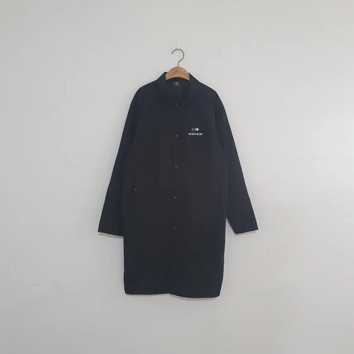 [BUNJANG] Eider Big Logo Black Windbreaker Long Jacket / No.26030105 아이더 빅로고 블랙 바람막이 롱자켓 롱코트