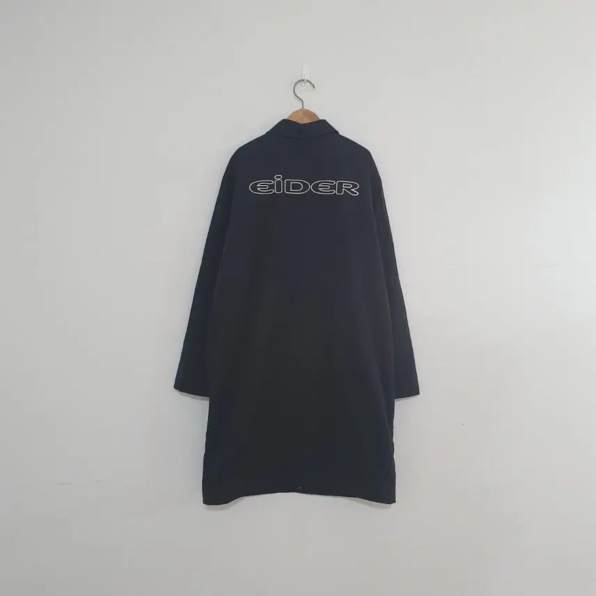 [BUNJANG] Eider Big Logo Black Windbreaker Long Jacket / No.26030105 아이더 빅로고 블랙 바람막이 롱자켓 롱코트