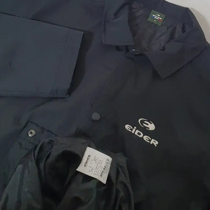 [BUNJANG] Eider Big Logo Black Windbreaker Long Jacket / No.26030105 아이더 빅로고 블랙 바람막이 롱자켓 롱코트