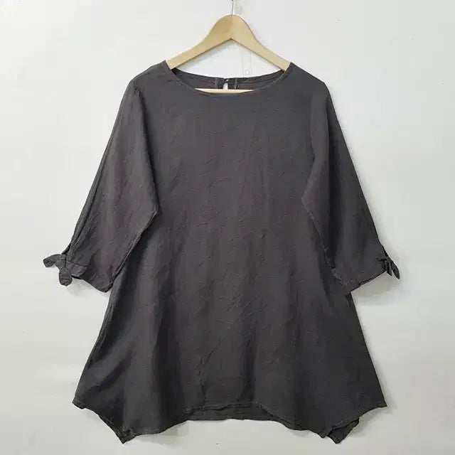 [BUNJANG] 8th Linen 100% Blouse Brown / 8 TH 린넨 100% 블라우스 브라운