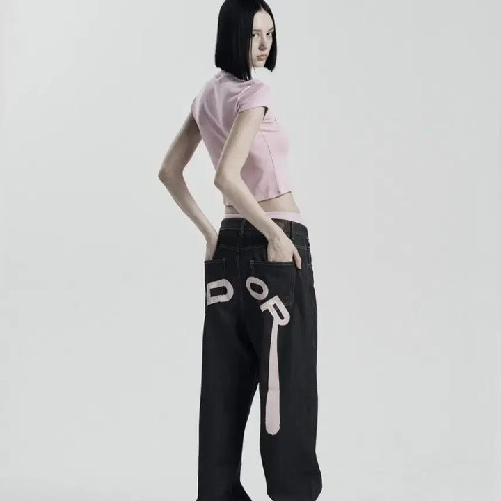 [BUNJANG] Odoer Logo Drop Denim Jeans / 오도어 odor logo drop denim 1size