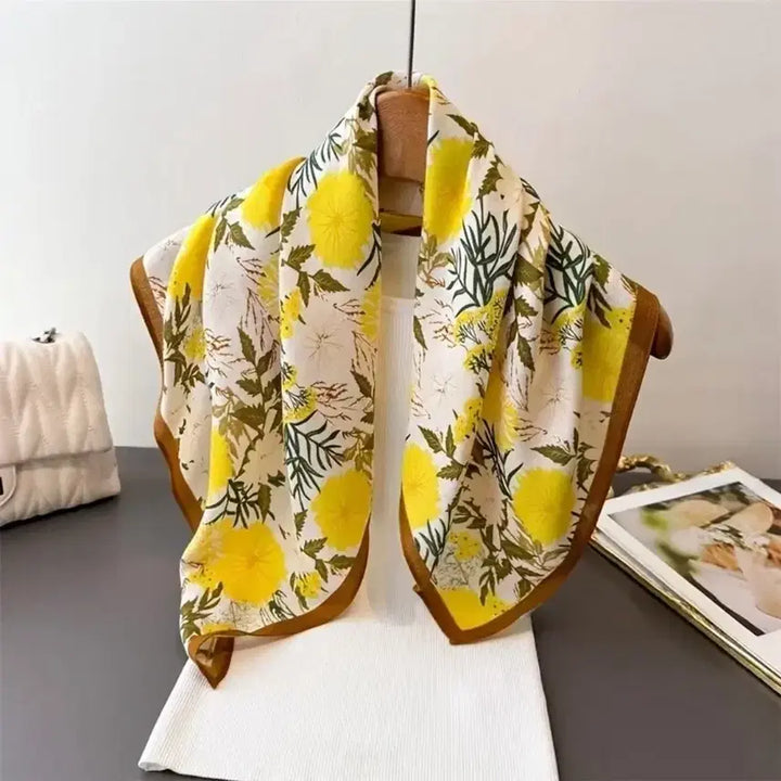 [BUNJANG] Floral Pattern Scarf / 플라워 패턴 스카프 (새상품)