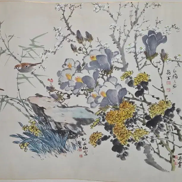 [BUNJANG] Baekpo Gwak Nambae, et al. Collaborative Artwork / 백포 곽남배/주지환/곽창주/곽권옥/김정욱/진품/그림/합작도