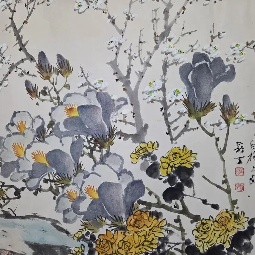 [BUNJANG] Baekpo Gwak Nambae, et al. Collaborative Artwork / 백포 곽남배/주지환/곽창주/곽권옥/김정욱/진품/그림/합작도