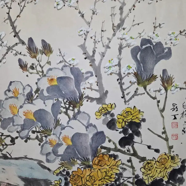 [BUNJANG] Baekpo Gwak Nambae, et al. Collaborative Artwork / 백포 곽남배/주지환/곽창주/곽권옥/김정욱/진품/그림/합작도