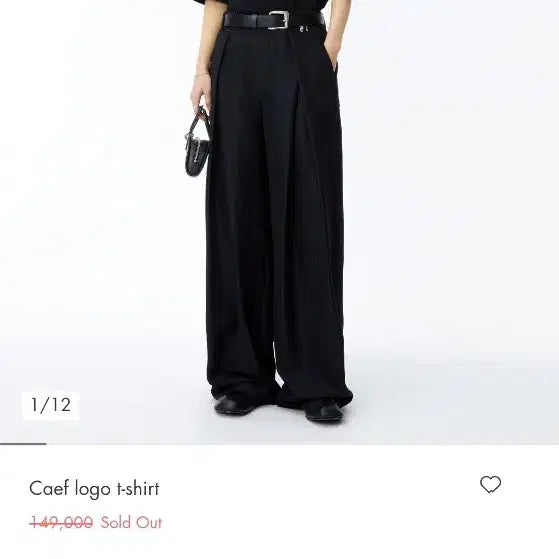 [BUNJANG] ADER Error Caef Logo Black T-Shirt / 아더에러 Caef 로고 블랙 티셔츠 L