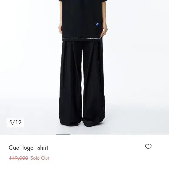 [BUNJANG] ADER Error Caef Logo Black T-Shirt / 아더에러 Caef 로고 블랙 티셔츠 L