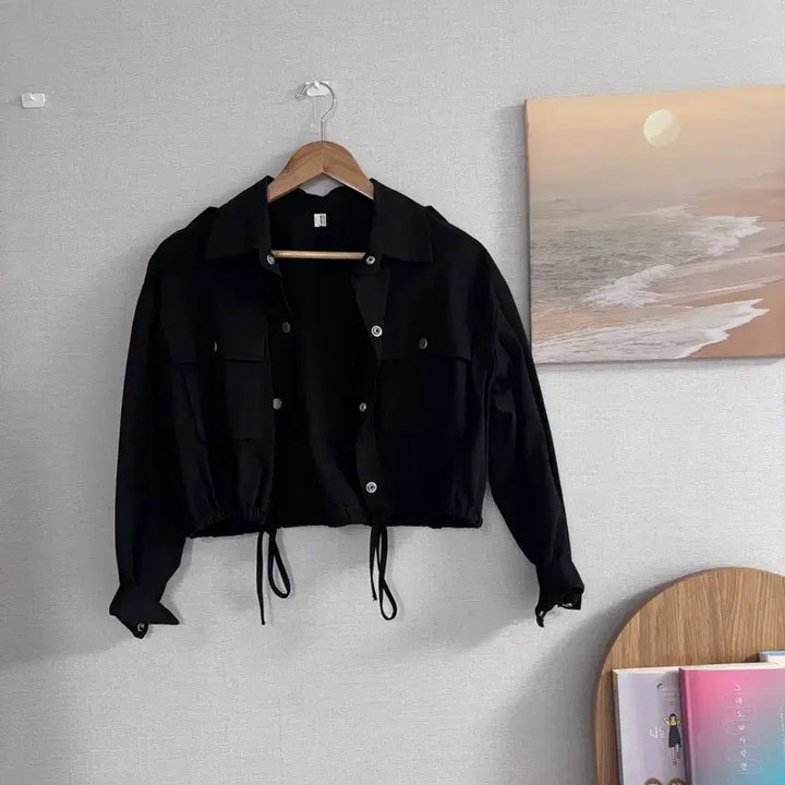 [BUNJANG] Black Cropped Jacket / 크롭 블랙 자켓