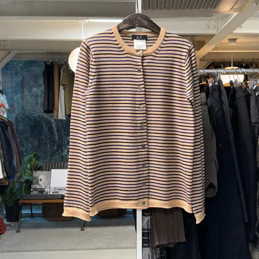 [BUNJANG] Atsuro Tayama Stripe Wool Cardigan / 아츠로 타야마 스트라이프 울 가디건