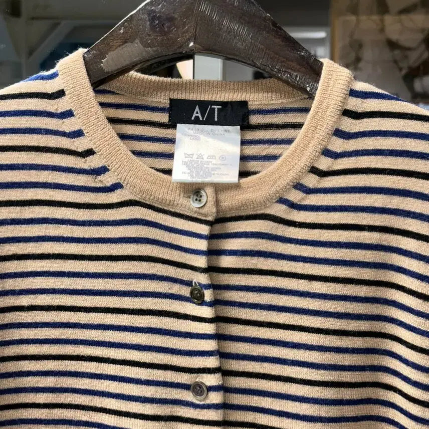 [BUNJANG] Atsuro Tayama Stripe Wool Cardigan / 아츠로 타야마 스트라이프 울 가디건