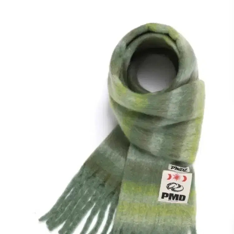 [BUNJANG] PMD Deep Green Stripe Scarf / PMD 딥그린 스트라이프 머플러 피마다지윈 구름 머플러