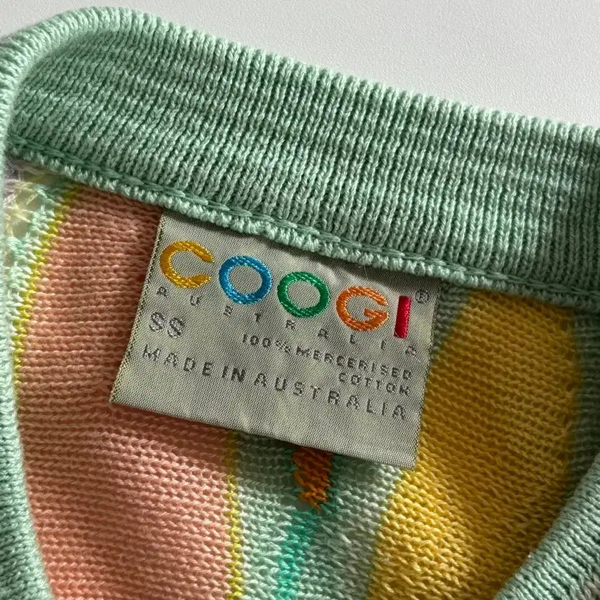 [BUNJANG] Coogi Mint Cable Cardigan / Coogi 쿠지 민트 케이블 가디건