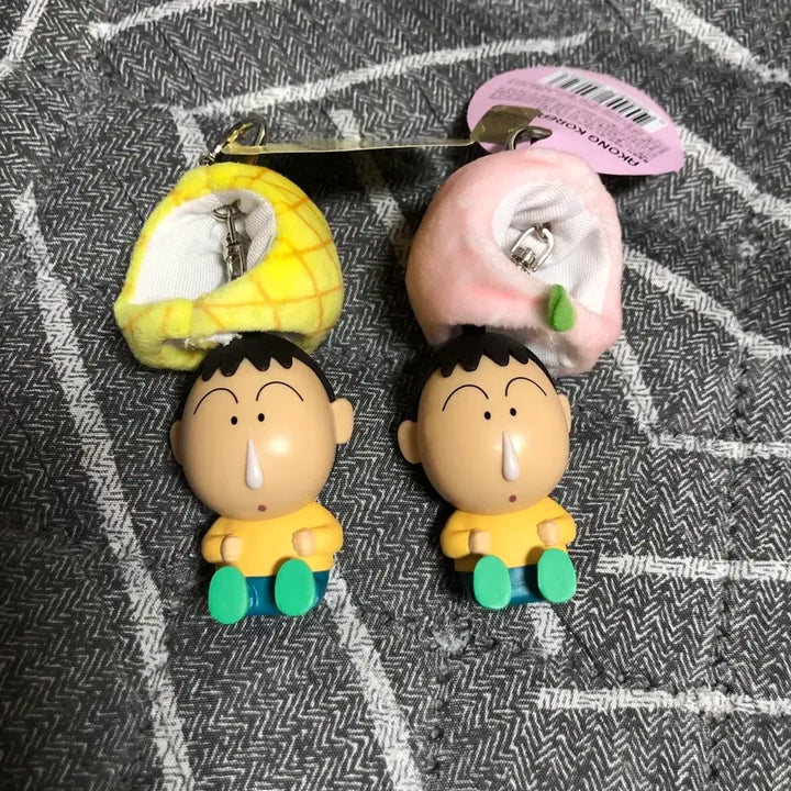 [BUNJANG] Pineapple & Peach Munggu Keyring Set / 파인애플맹구&복숭아맹구 키링 6cm
