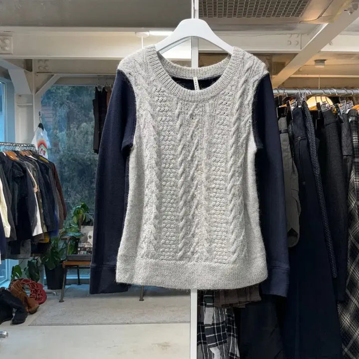 [BUNJANG] Sunao Kuwahara Knit Sweatshirt / 스나오 쿠와하라 니트 스웻셔츠