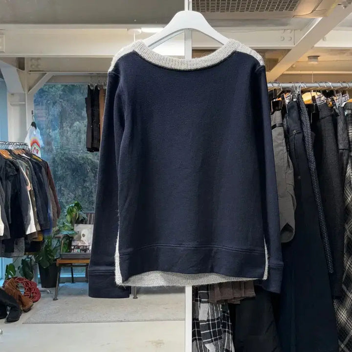 [BUNJANG] Sunao Kuwahara Knit Sweatshirt / 스나오 쿠와하라 니트 스웻셔츠