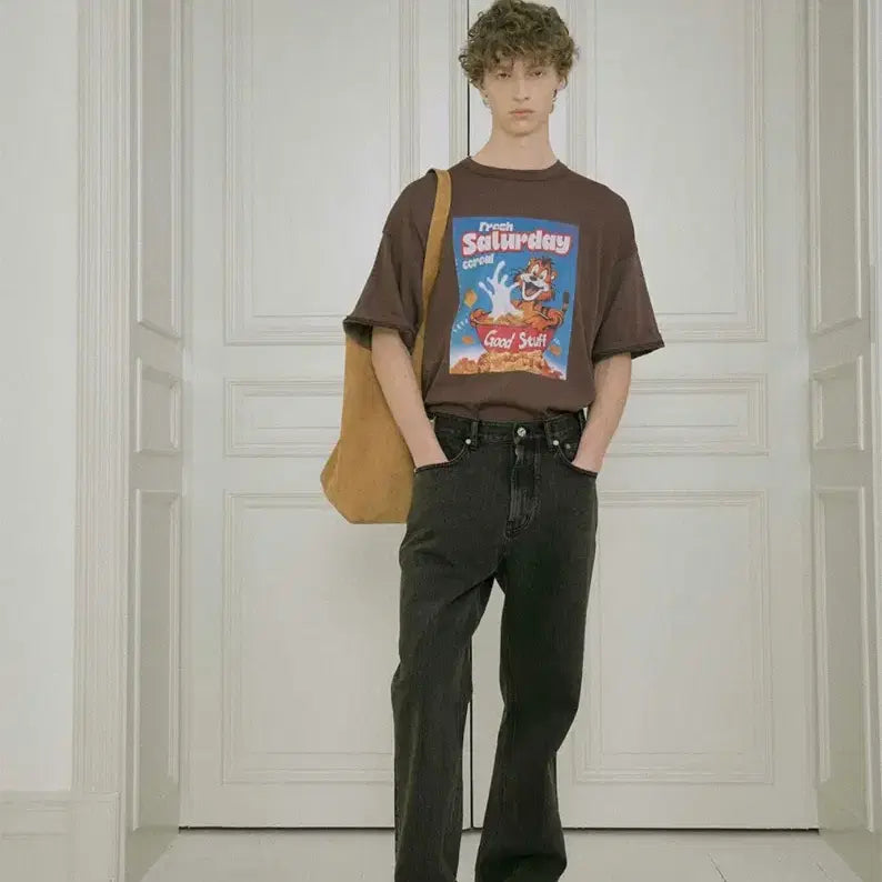 [BUNJANG] STU Straight Denim Pants Green L Size / STU 스트레이트 데님 팬츠 그린 L사이즈 팝니다