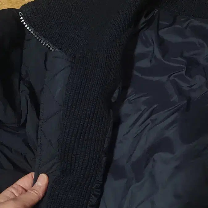 [BUNJANG] Unspecified Knit-Trimmed Lightweight Short Padding Jacket / 여성 니트배색숏경량패딩 M상태좋아요 세탁은했어요