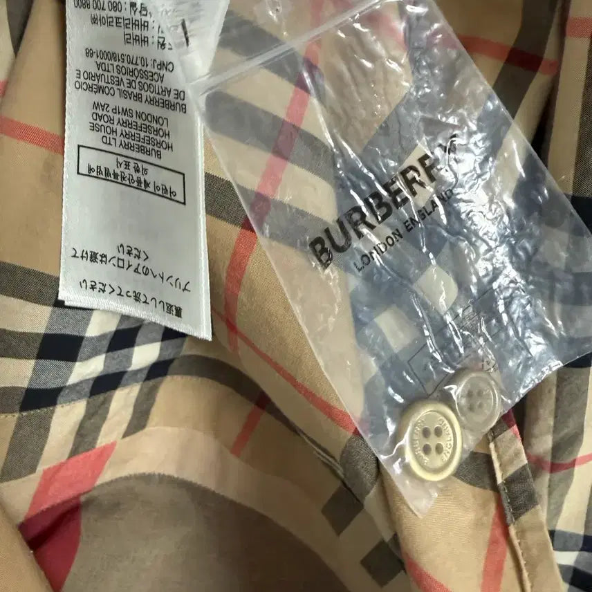 [BUNJANG] Burberry Patchwork Check Shirt / 버버리 로고 패치워크 체크 셔츠