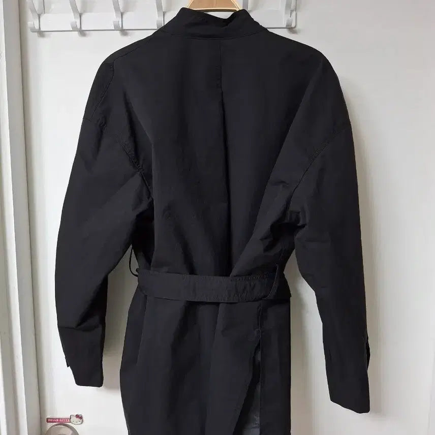 [BUNJANG] Black Half-Open Trench Coat / 블랙 반오픈 트렌치 코트 55~77