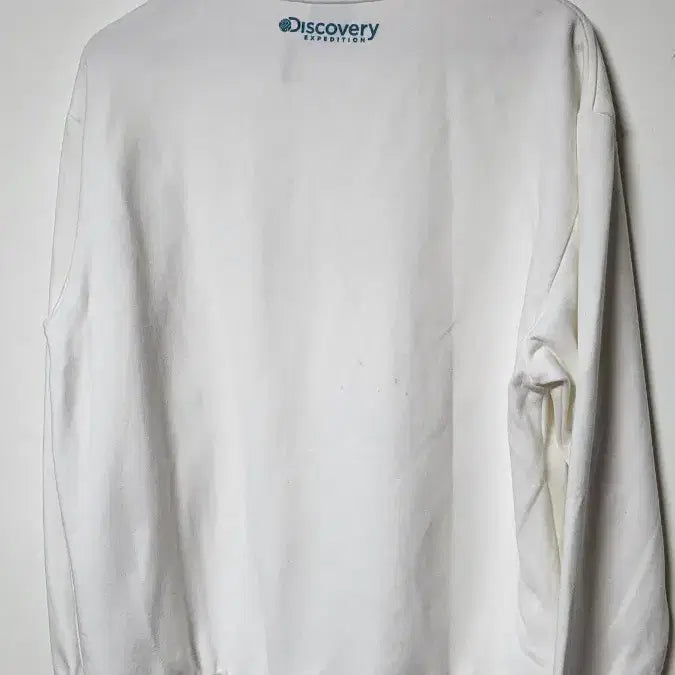 [BUNJANG] Discovery White Patch Sweatshirt / 디스커버리 흰색 패치 맨투맨티