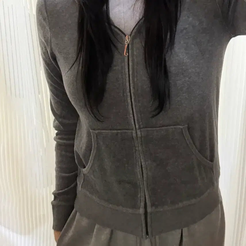 [BUNJANG] Juicy Couture Gray Hoodie M / 쥬시꾸뛰르 그레이 후드집업 m