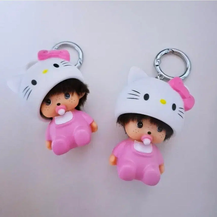 [BUNJANG] Sanrio Baby Kitty Monchhichi Keyring / 키티키링 몬치치키링 산리오키링 백꾸 폰꾸 가방키링 키티굿즈 몬치치굿즈
