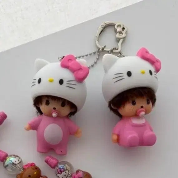 [BUNJANG] Sanrio Baby Kitty Monchhichi Keyring / 키티키링 몬치치키링 산리오키링 백꾸 폰꾸 가방키링 키티굿즈 몬치치굿즈