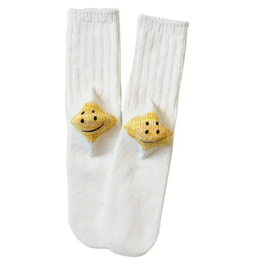 [BUNJANG] KAPITAL 56 Piece Happy Heel Socks White / <KAPITAL> 캐피탈 56 피스 해피 힐 삭스 화이트